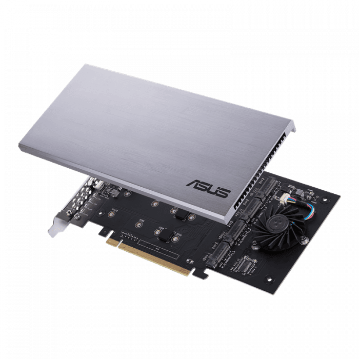 Карта расширения ASUS HYPER M.2 X16 CARD V2 ASUS, 4 x M.2 Key M, type 2242/2260/2280/22110, PCI Express x16 3.0