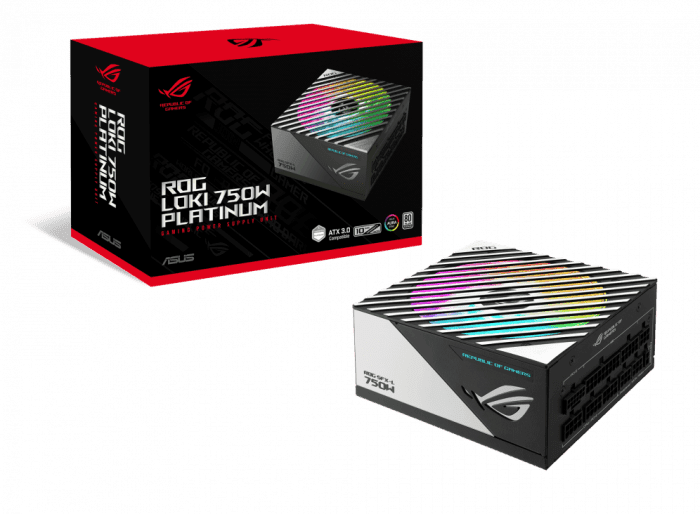Блок питания ASUS ROG-LOKI-750P-SFX-L-GAMING, 750W, full modular PSU, ARGB-Illuminated Fan, 80 PLUS Platinum