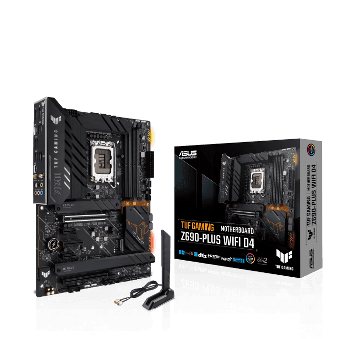 Сист. плата ASUS TUF GAMING Z690-PLUS WIFI,Z690,1700,4xDIMM DDR5,2xPCI-Ex16,2xPCI-Ex1,PCI-Ex4,4xM.2,SATA,HDMI,WIFI6E,BOX
