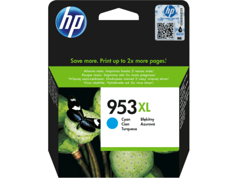 Картридж струйный HP F6U16AE, 953XL, увеличенной емкости, голубой