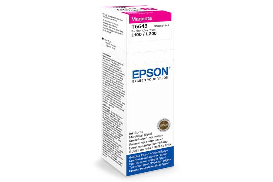 Контейнер с чернилами Epson C13T66434A L100/L200 Magenta
