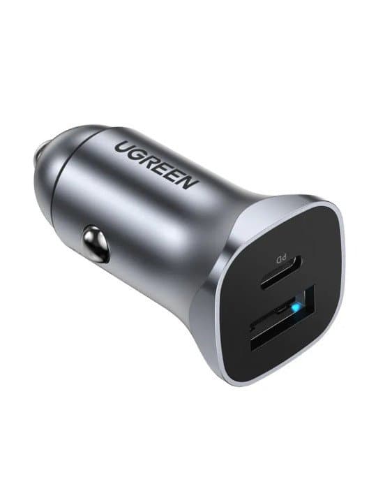 Автомобильное ЗУ Ugreen CD130 USB-C PD+USB-A QC 24W Fast Car Charger, 30780