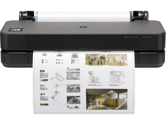 Принтер широкоформатный HP Inc DJ T230 5HB07D 24" А1 610 мм, 35 сек/A1, 68 отпечатков  A1/ч, Ethernet, USB, WIFI