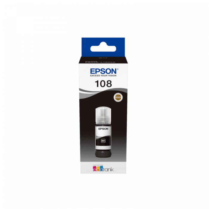 Контейнер с чернилами Epson C13T09C14A 108 EcoTank Black 70 ml