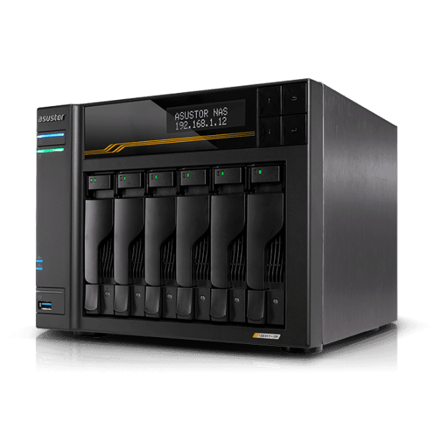 Сетевой накопитель ASUSTOR AS6806T 6-bay NAS server 16GB DDR5 AMD Ryzen V3C14 - 2x 10 GbE + 2x 5 GbE.