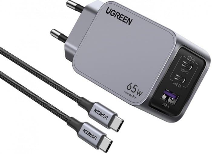 Зарядное устройство Ugreen X755 25871 Nexode Pro 65W/ 2*USB-C/1*USB-A/ GaN Tech Fast Charger