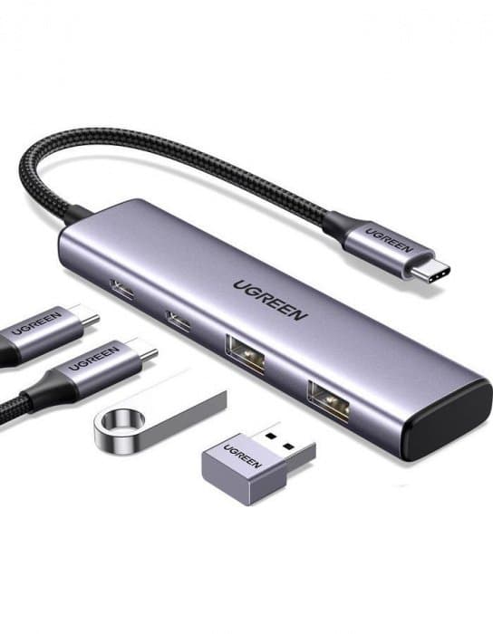 HUB UGREEN CM473 15395 USB-C To 2xUSB-A + 2xUSB-C 5Gbps