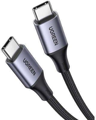 Кабель UGREEN US535 USB-C/USB-C Cable 240W Aluminum 2m (Space Gray) 90440