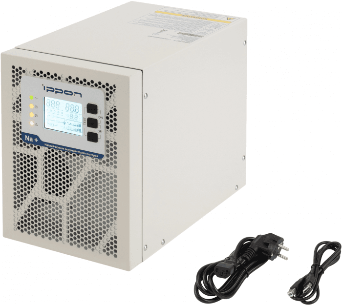 ИБП Ippon Na+ TAE 1000 1000W/Tower online/батарея 12V 4,8Ah*3/USB-B/RS-232/EPO/3 euro роз/ЖК-дисплей/поддержка SNMP/Бел