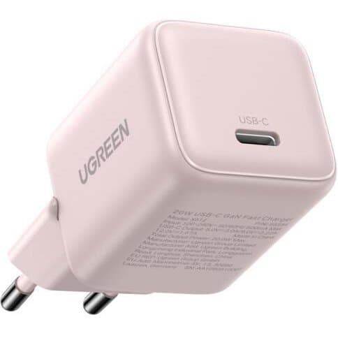 Зарядное устройство Ugreen X512 на 1xUSB C, 20W, QC4.0/PD3.0, Gan X, розовый, 55556