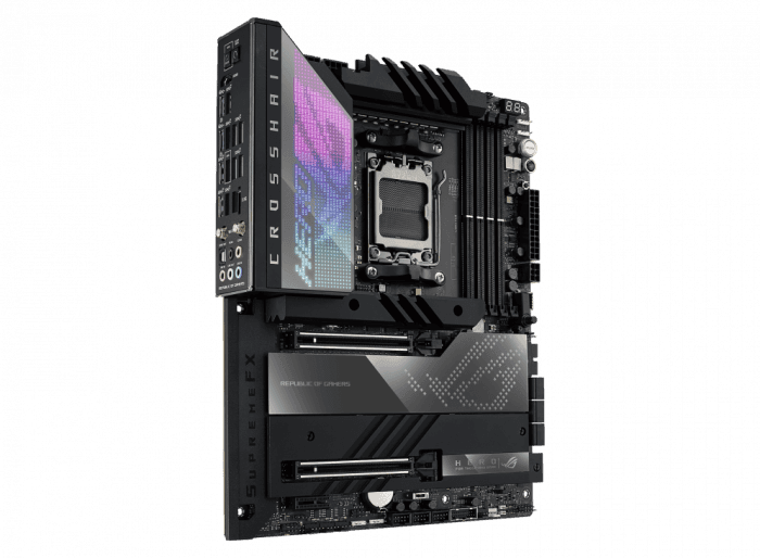 Сист. плата ASUS ROG CROSSHAIR X670E HERO, AM5, 4xDDR5, 2xPCI-E x16 , PCIe x1, 4xM.2, SATA, WIFI6E, BOX