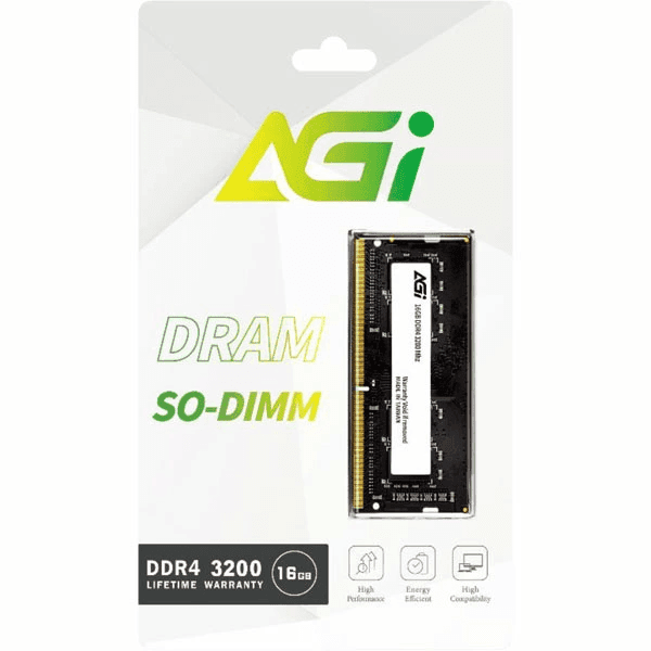 Модуль памяти для ноутбука AGI SO DIMM DDR4, 16Gb, 3200MHz, CL22, 1.2v, AGI320016SD138-ST ОЕМ (BULK)