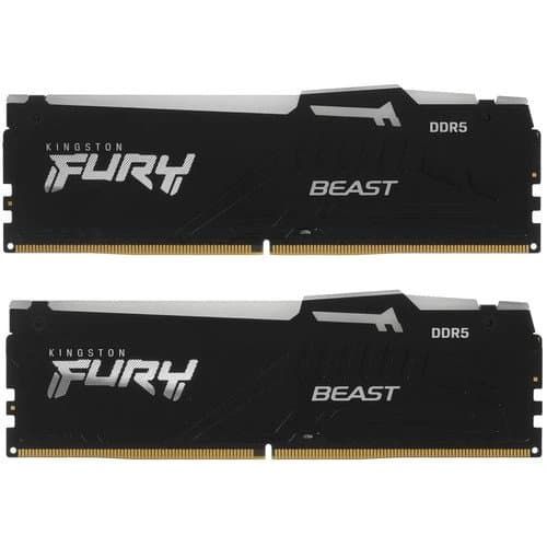 Набор модулей памяти Kingston Beast Black RGB 32 ГБ, DDR 5, 6400 МГц, 1.4 В, CL32, KF564C32BBEAK2-32