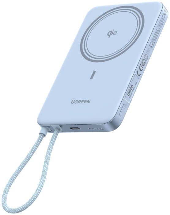 Magnetic Wireless Power Bank Ugreen 1C PB570 10000mAh 30W+15W 65839B blue