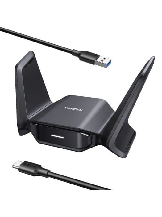 Беспроводной сетевой адаптер UGREEN CM995 65813 Wi-Fi7 BE6500 2.4GHz/5GHz/6GHz
