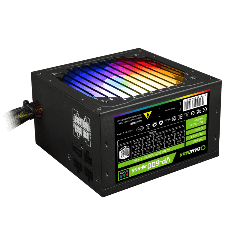 Блок питания Gamemax VP-600-RGB-M, 80+ Bronze