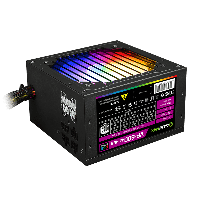Блок питания Gamemax VP-800-RGB-M, 80+ Bronze