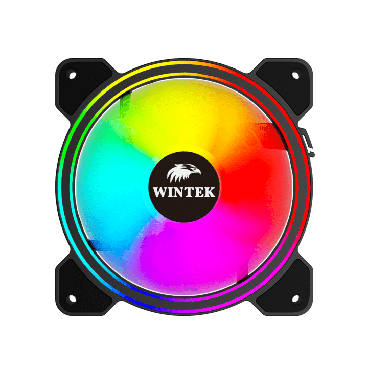 Вентилятор для корпуса Wintek M9-B-12 PRO ARGB, 12 см, 3 pin ARGB + 4 pin PWM