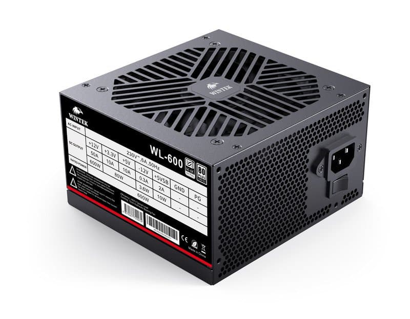 Блок питания Wintek WL-600, 600W, DC-DC, 24 pin, 2*P8 (4+4), 2*P6+2, 4*SATA, 2*MOLEX, 80+
