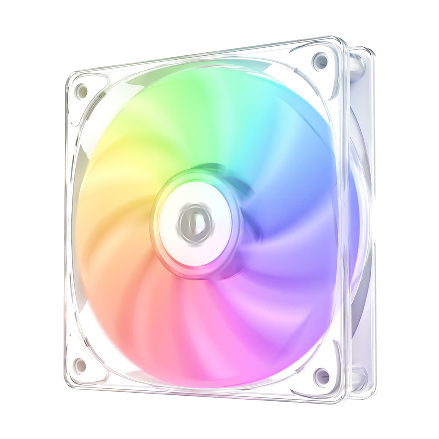 Fan for case, 12cm, ID-Cooling, CRYSTAL 120 WHITE, 500-1500rpm, 68.2CFM, 13,8-30.5dBA