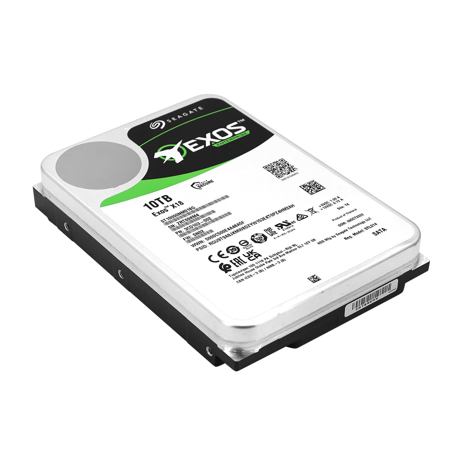 HDD SATA 10000 GB Seagate Exos X18, ST10000NM018G, 7200rpm, 256MB cache, SATA 6 Gb/s