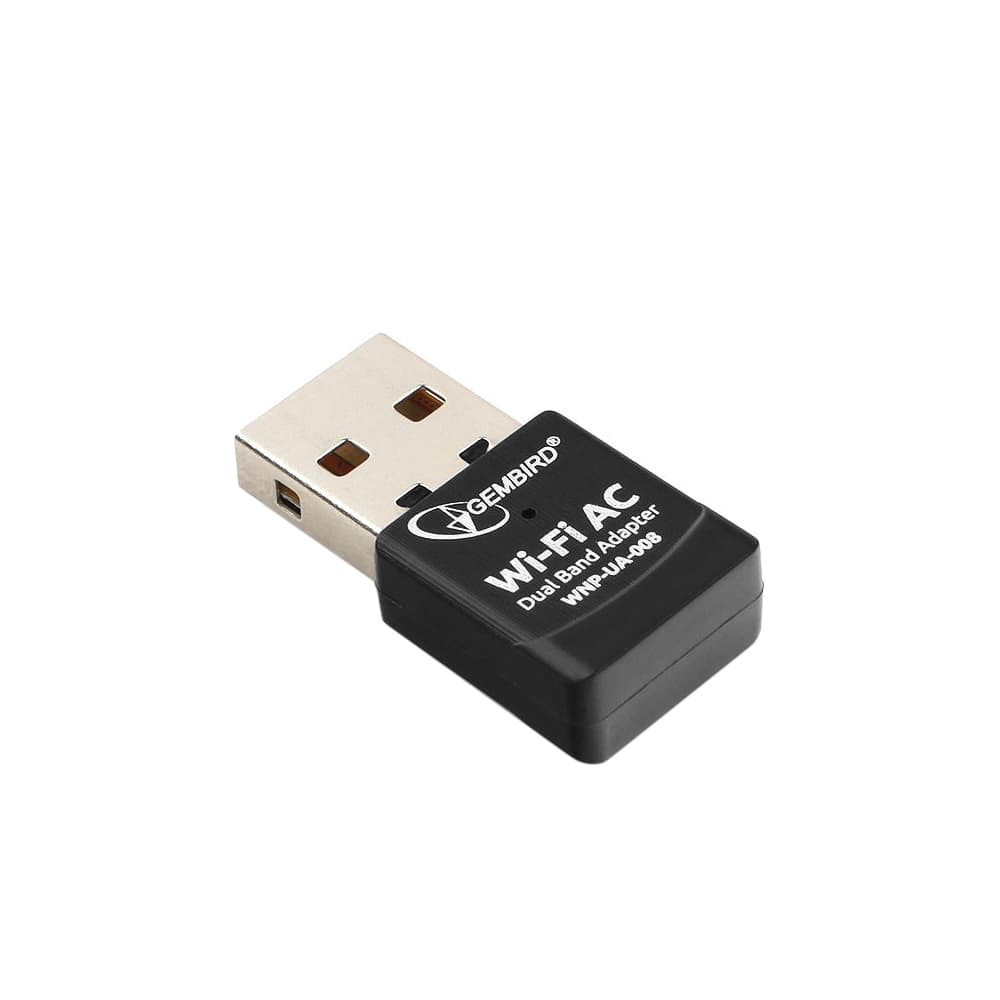 Wireless LAN USB adapter, Gembird WNP-UA-008, 802.11b/g/n/ac (433Mbps), USB
