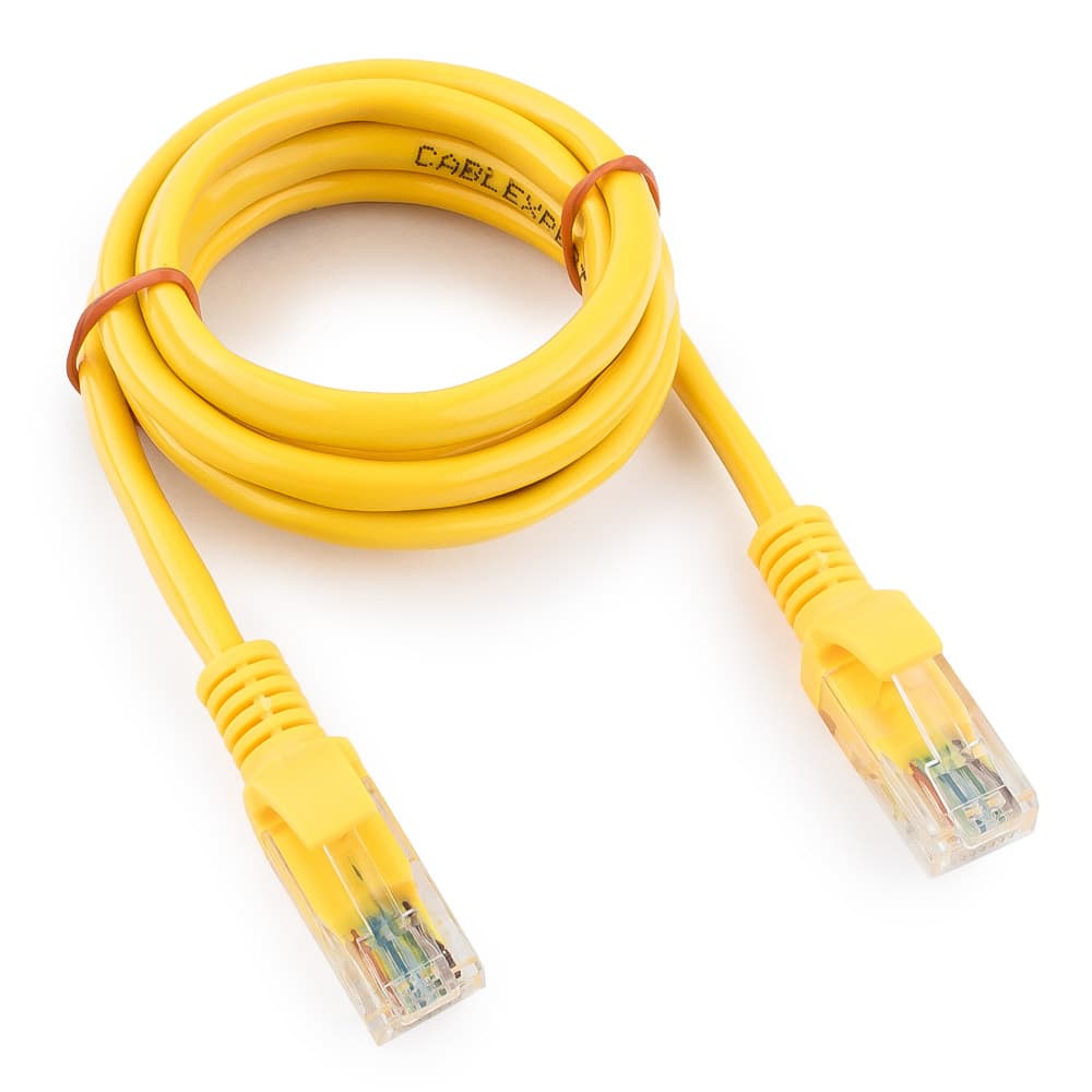 Cable  Patch cord  UTP 5e-Cat  1 m Cablexpert PP10-1M/Y, желтый