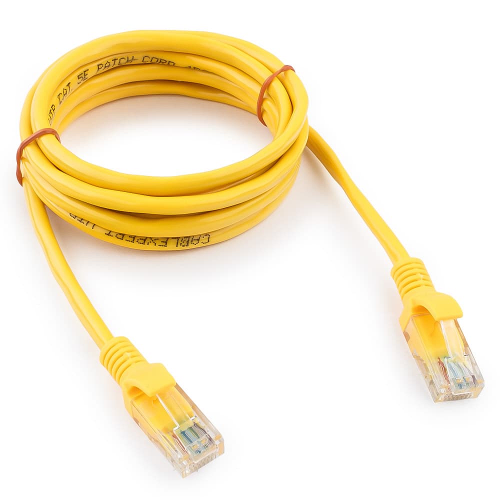 Cable  Patch cord  UTP 5e-Cat  2 m Cablexpert PP10-2M/Y, желтый