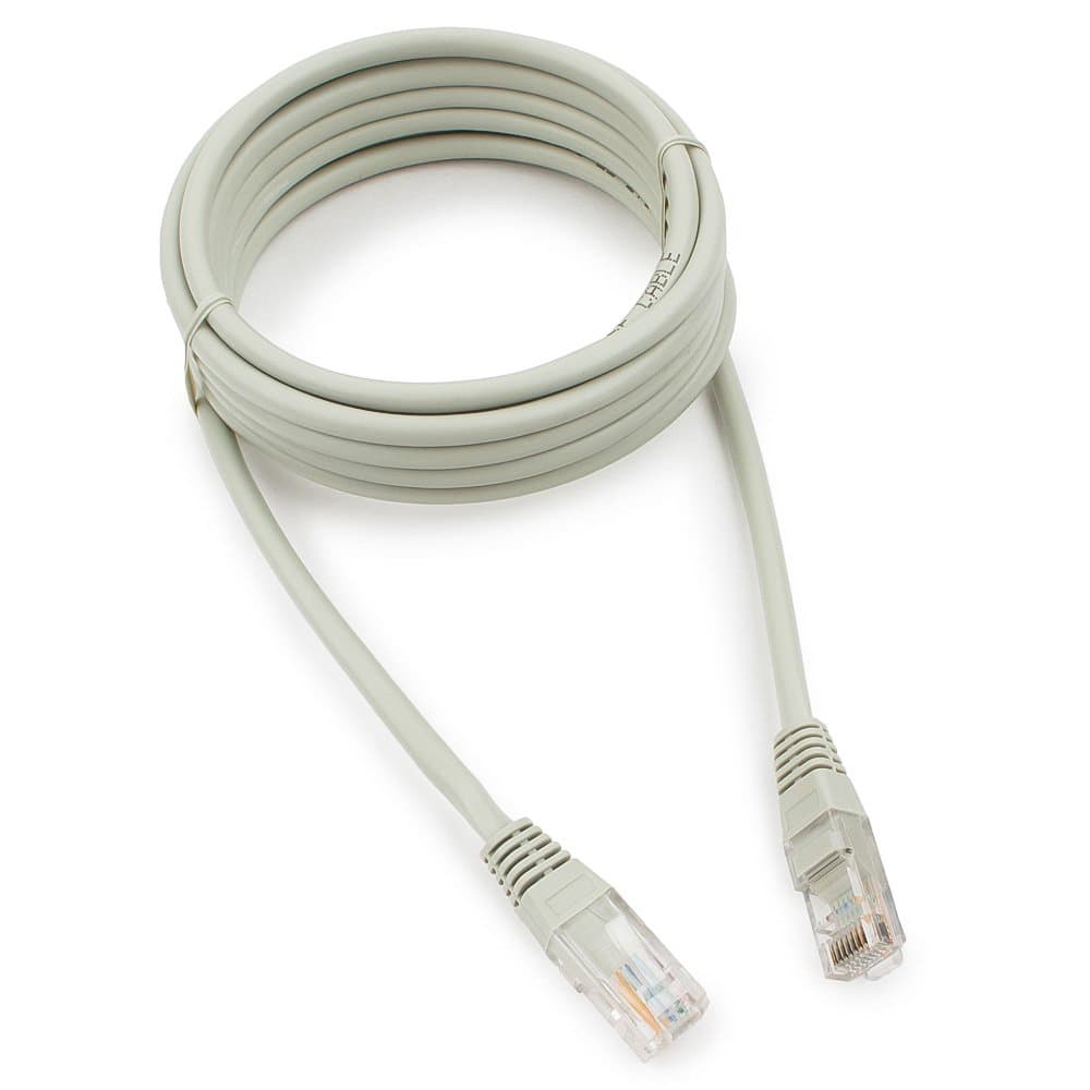 Cable  Patch cord  UTP 5e-Cat  3 m Cablexpert PP10-3M, серый