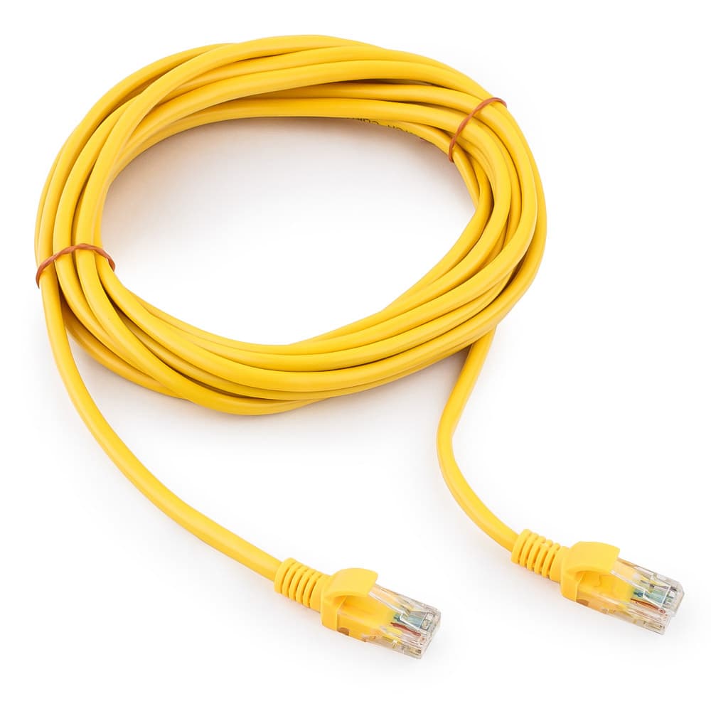 Cable  Patch cord  UTP 5e-Cat  5 m Cablexpert PP10-5M/Y, желтый