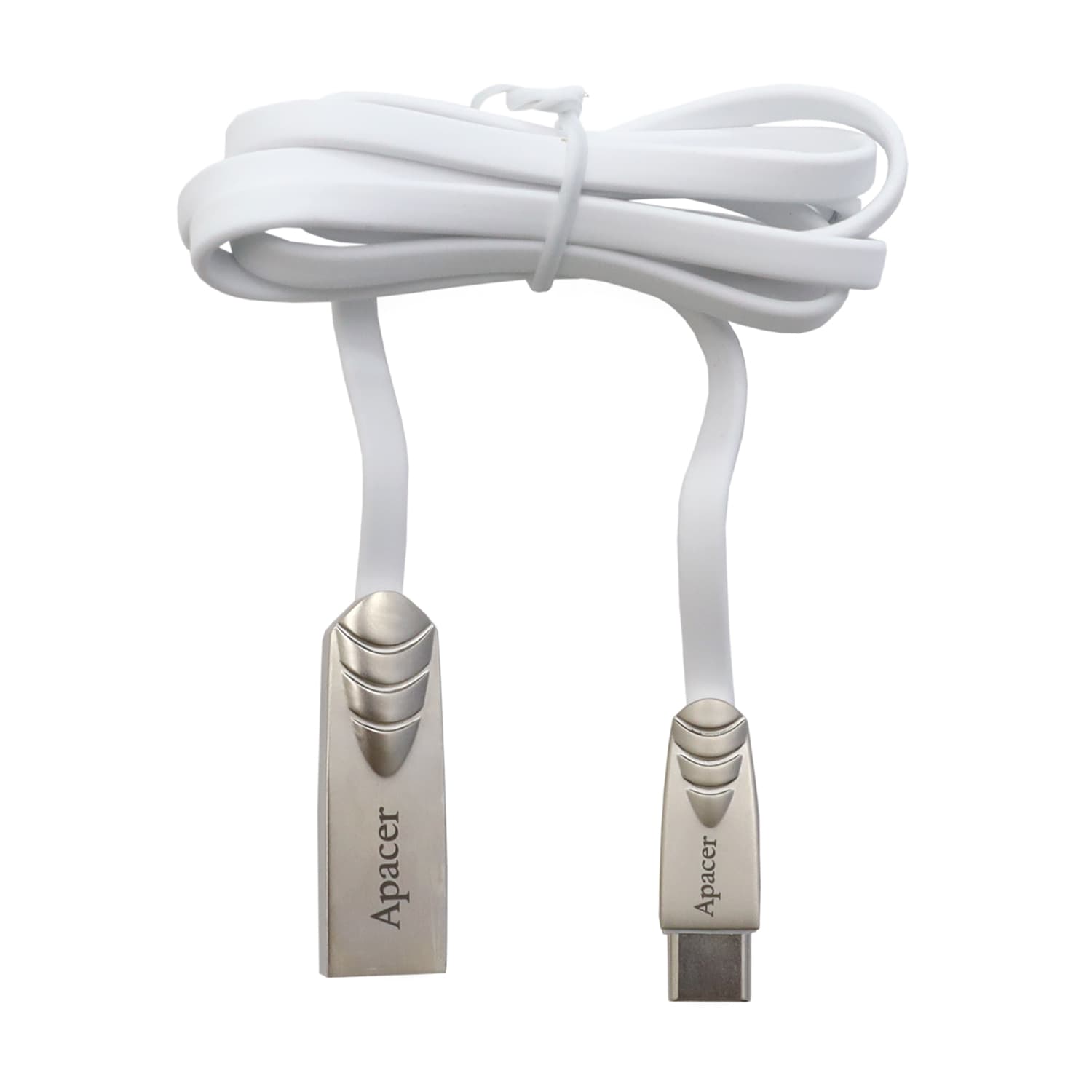 Cable USB Type A - Type C, 1.0м, Apacer DC112, APDC112W-1, USB 2.0, white