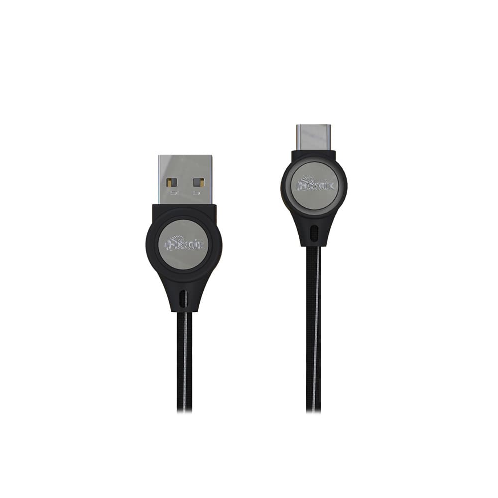 Cable USB Type A - Type C, 1.0м, Ritmix RCC-439 Black, 2A