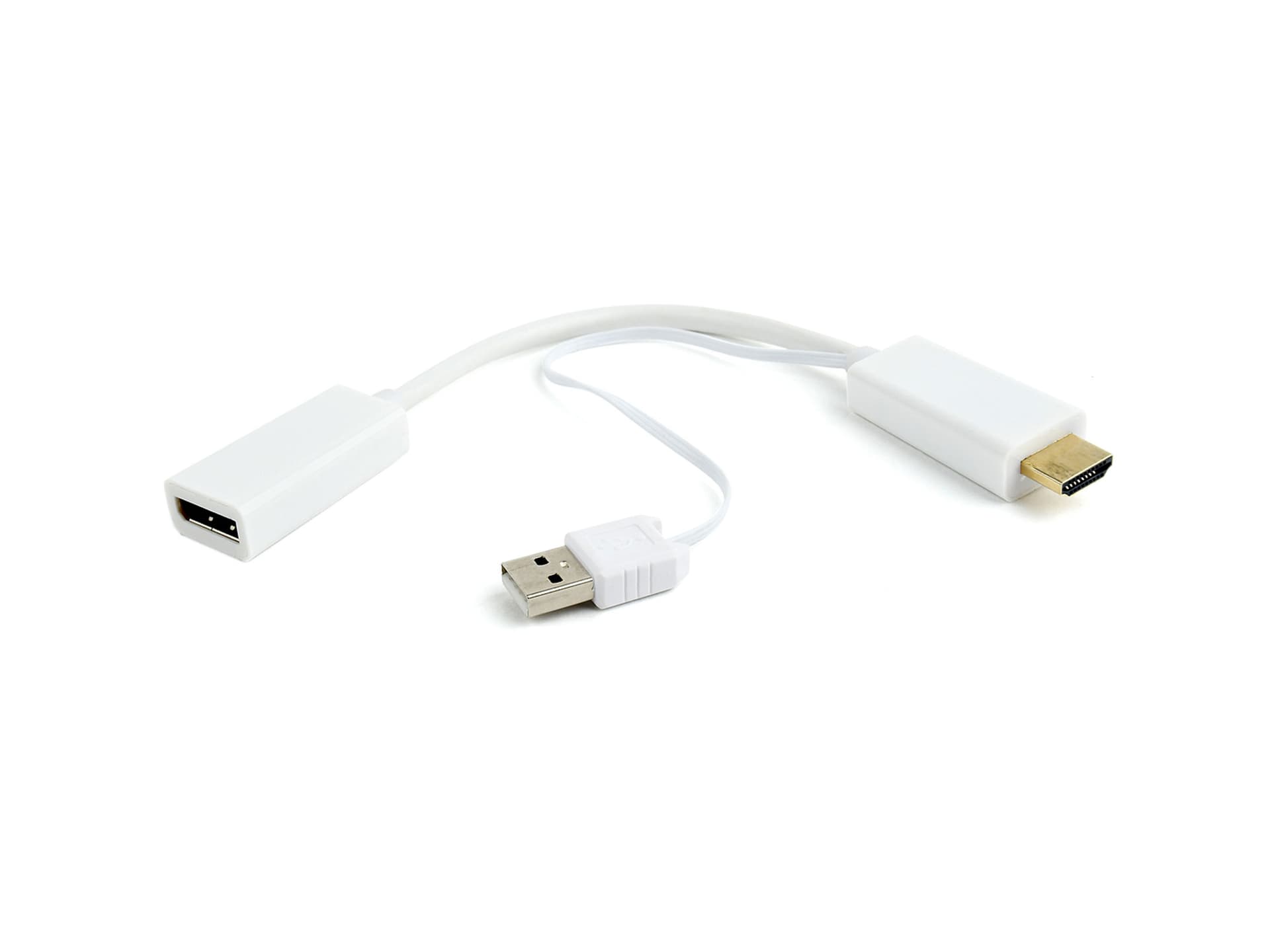 HDMI converter, Cablexpert DSC-HDMI-DP-W, HDMI m -> DisplayPort f, white