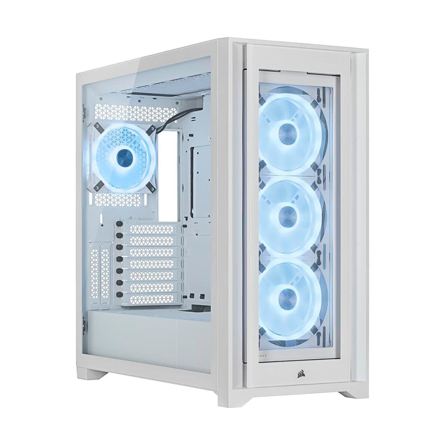 Case ATX midi tower Corsair, iCUE 5000X RGB QL Edition, CC-9011233-WW(без БП), white