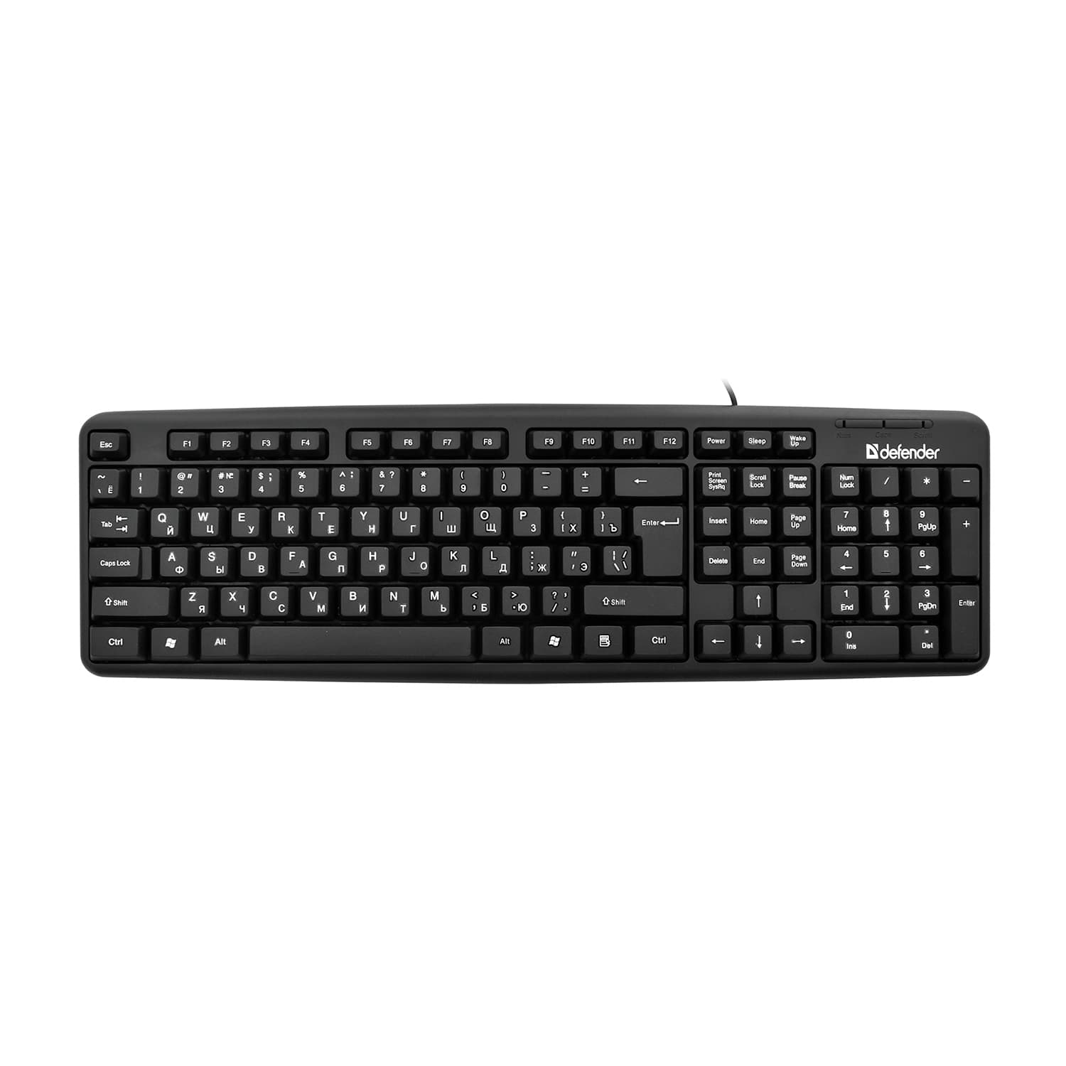 KeyBoard  USB, Defender Element HB-520B, black, (45522)