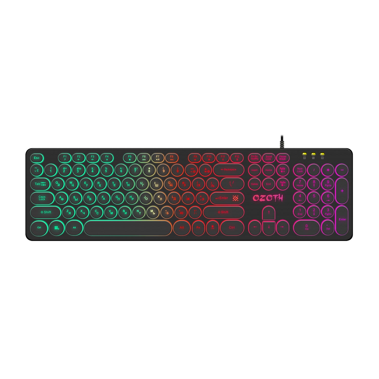 KeyBoard  USB, Defender Ozoth GK-106 RU, Black, (45106)