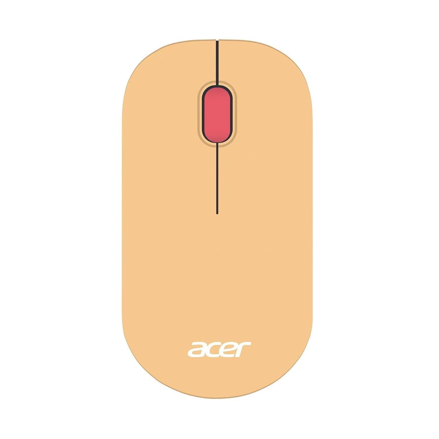 Mouse Acer OMR205, Wireless, Optical 1200 dpi, 3 button, 1AA, USB, Pink/beige