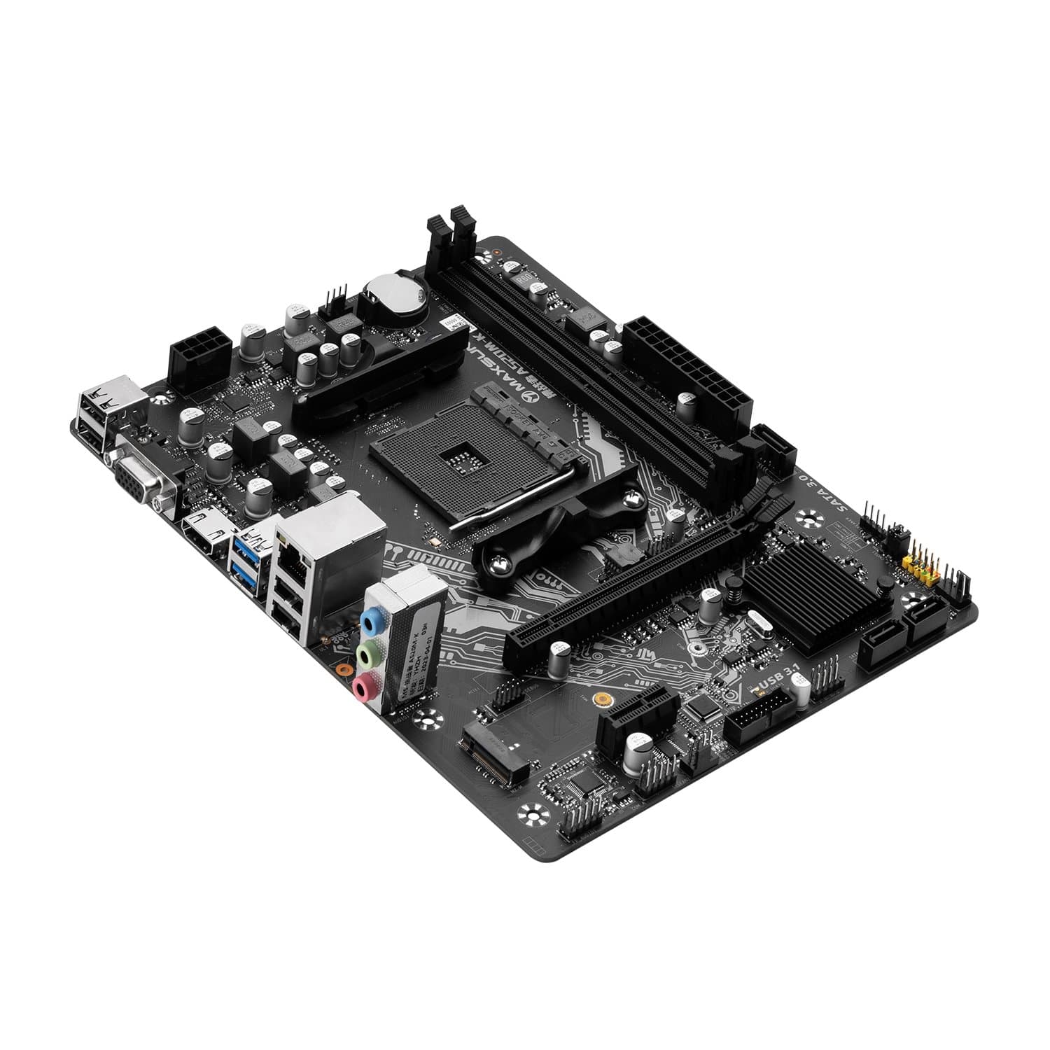 MB Socket AM4, MATX, AMD A520 (VGA+HDMI) MaxSun Challenger A520M-K, 2DDR4, PCIx16, PCIx1