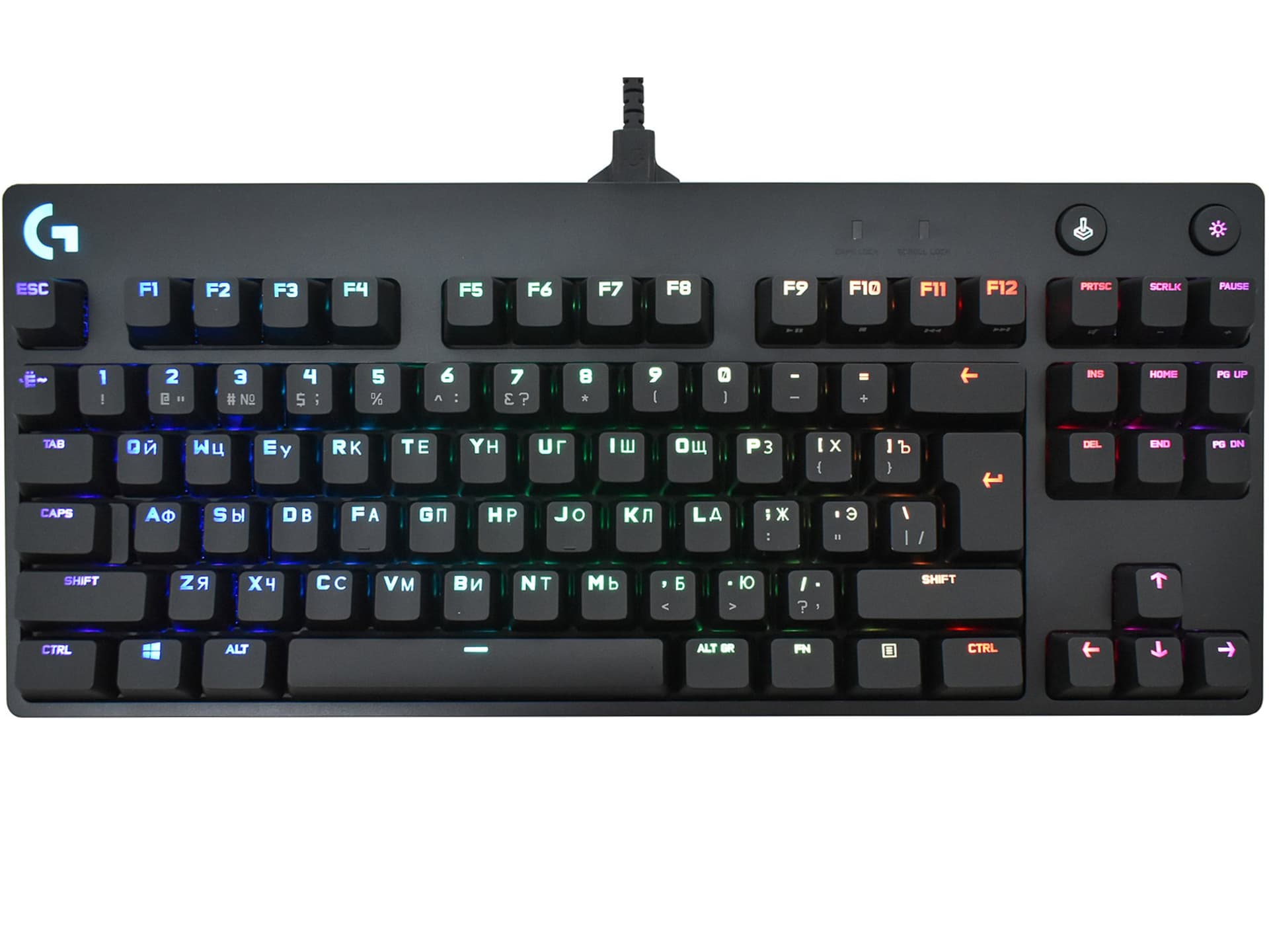 KeyBoard  USB, Logitech G Pro, GX Blue Switch, rus\lat, 1.8m cable, black