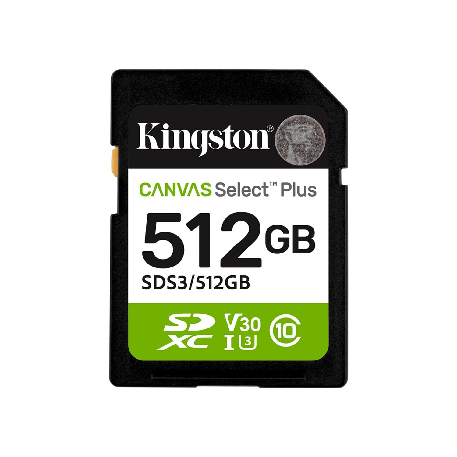 Карта памяти Kingston SDS3/512GB Canvas Select Plus C10 UHS-I U3 V30 512GB