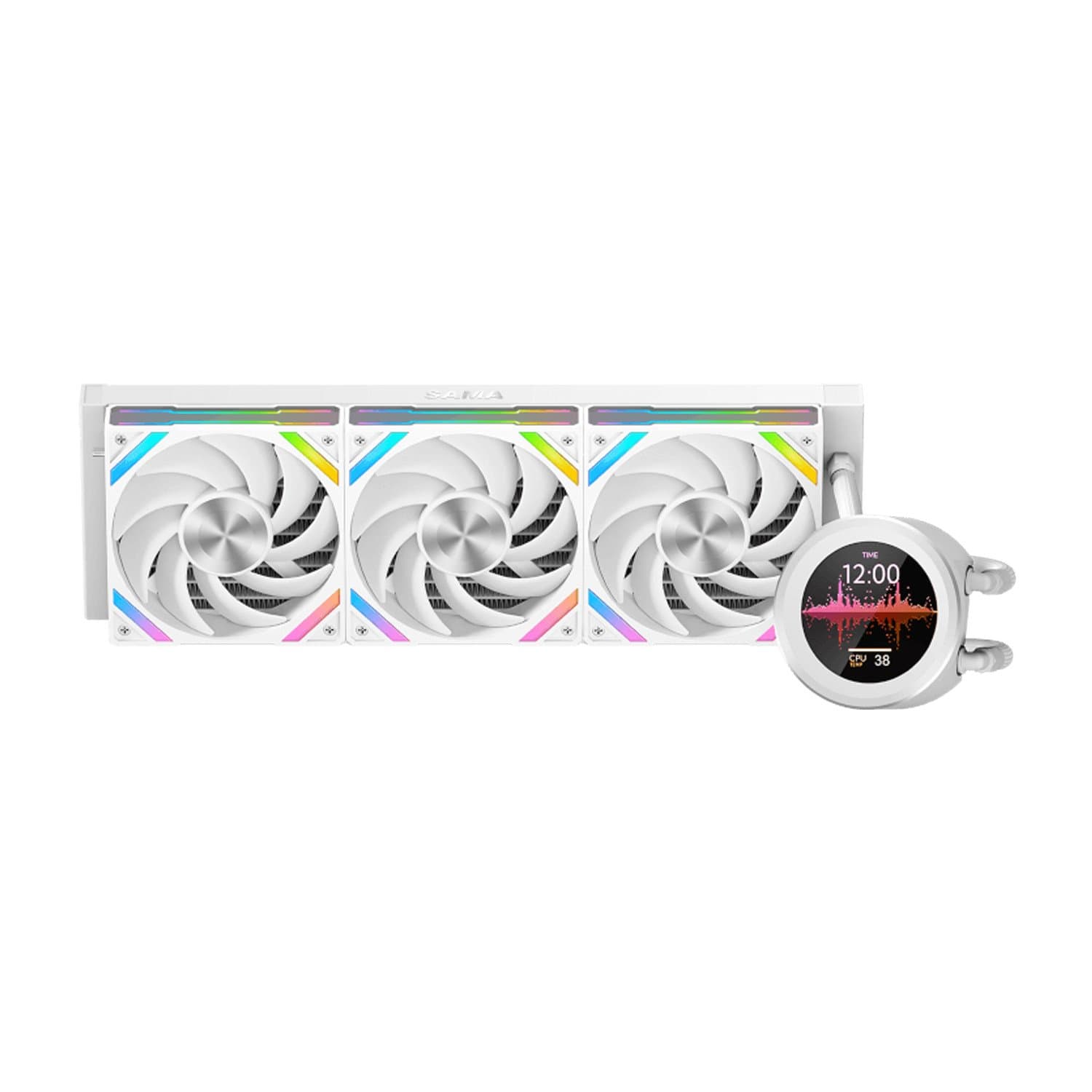 Water Cooler Sama Q60 , for Socket 1851/1700/1200/115x/AMD, 83 CFM, 34.8 dBA, White