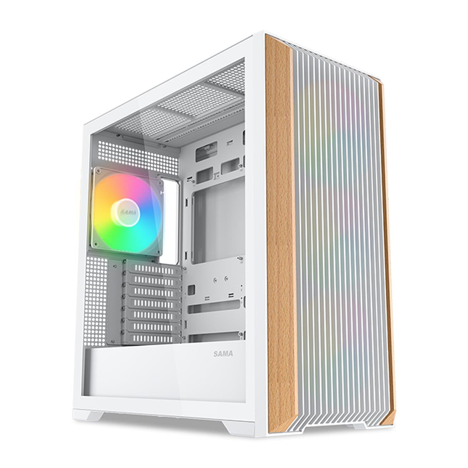 Case ATX midi tower SAMA, Z60 , (Без БП), White
