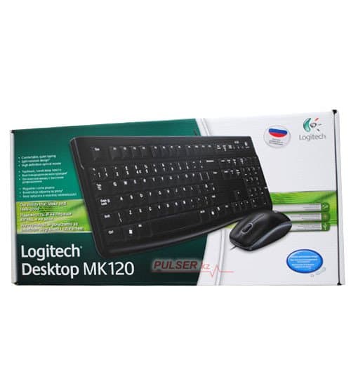 KeyBoard + mouse, USB, Logitech MK120 Desktop, Optical mouse, [920-002561], black
