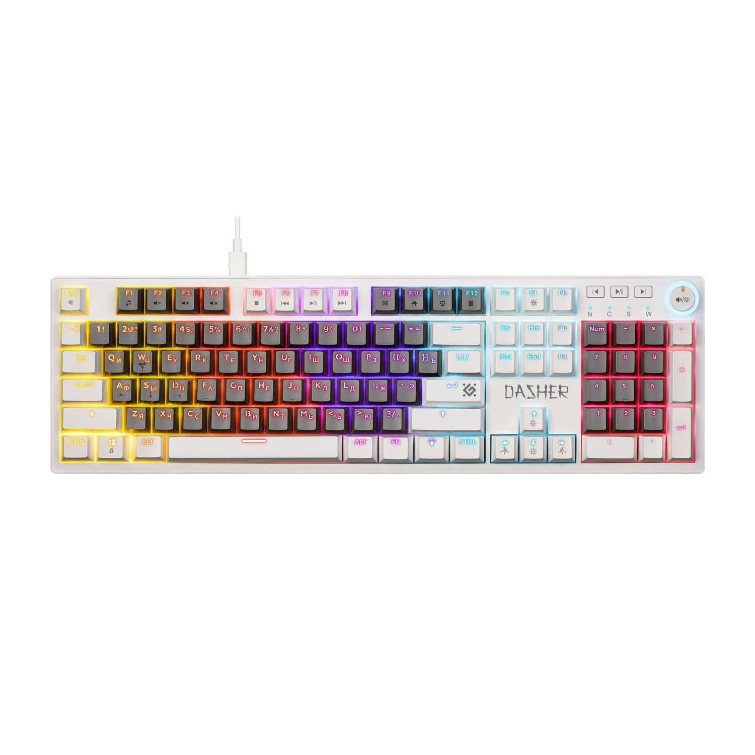 KeyBoard  USB, Defender Dasher GK-472 RU, (45473)