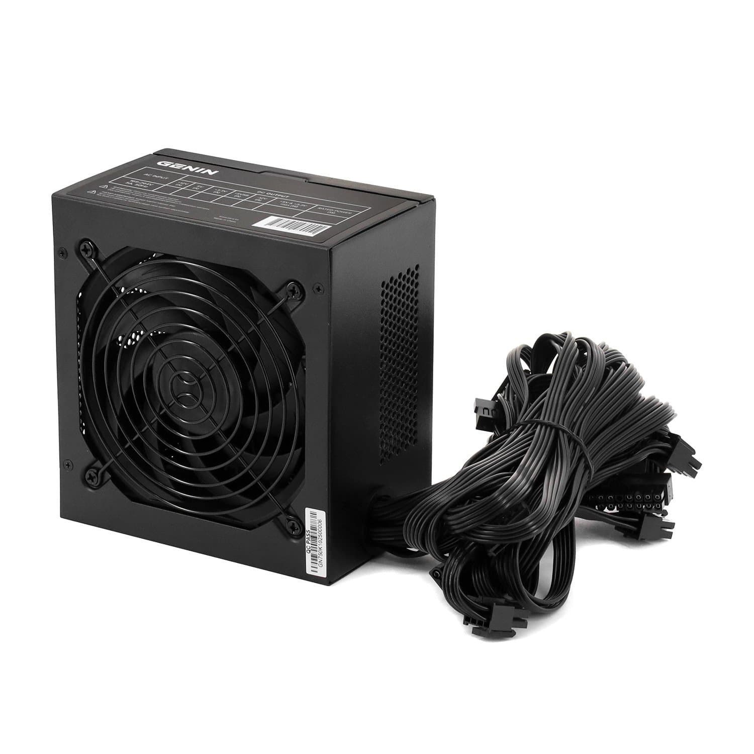 Power supply ATX Genin, GENPSU600K, 600W, 80plus, black — фото 1