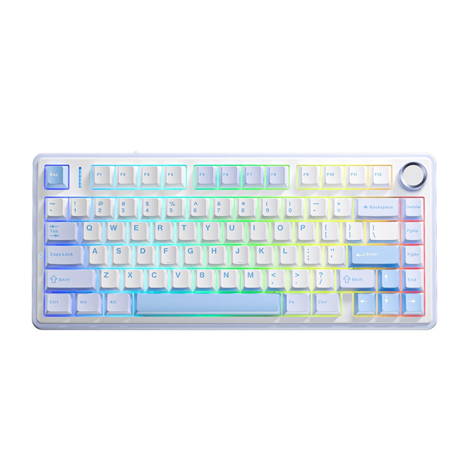 KeyBoard  Bluetooth, Aula F75, BT/wireless/Type C, mechanical, White+Blue+Purple