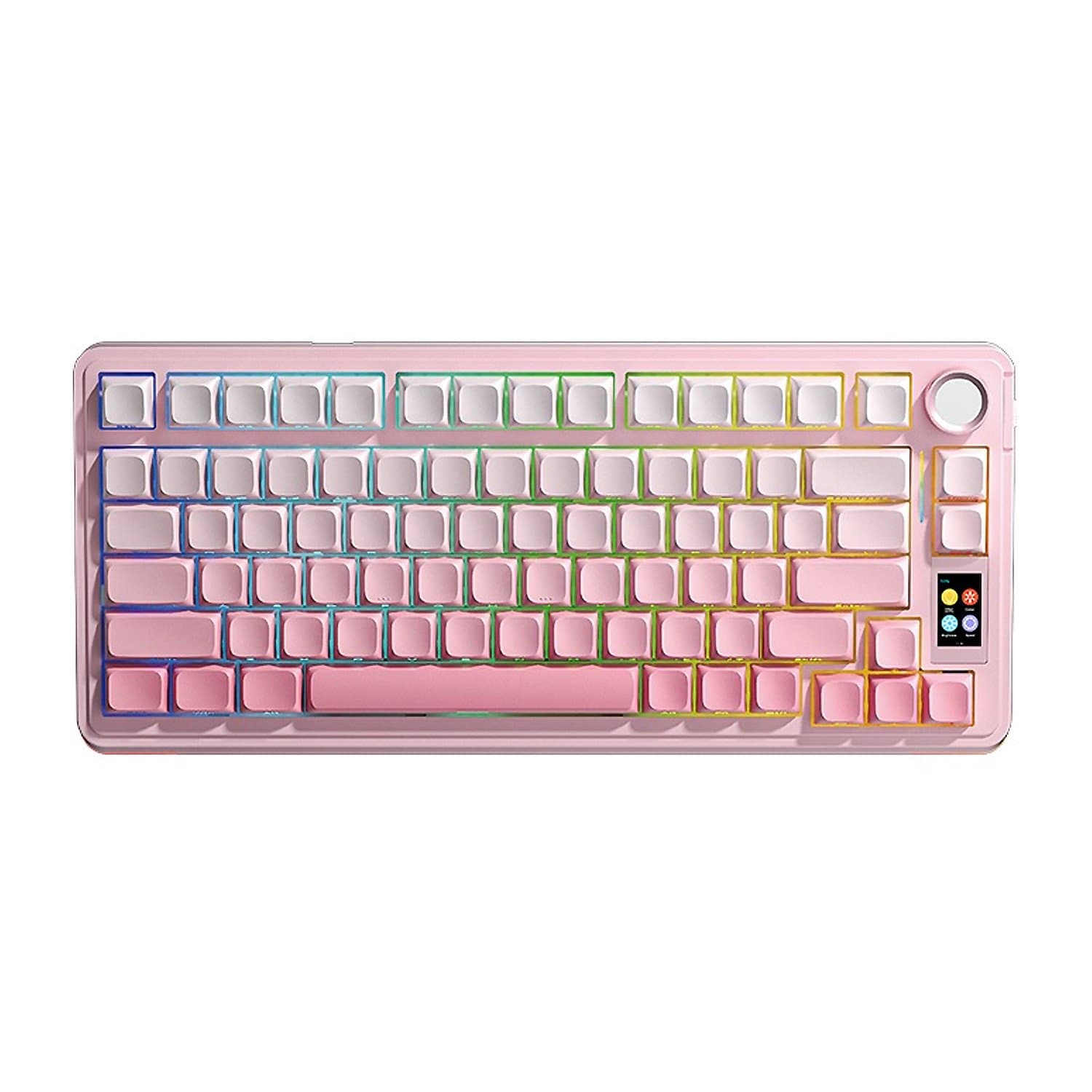 KeyBoard  Bluetooth, Aula S75 Pro,  BT/2.4 GHz/USB,80 keys, EN Pink