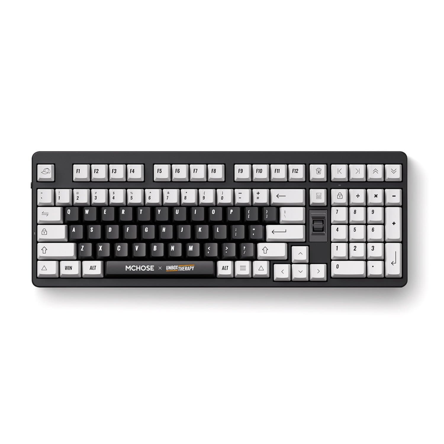 KeyBoard  Bluetooth, MCHOSE UT98-1, Icy Creamsicle Switch, BT5.0/USB-C/2.4GHz, 10000mAh, Black-White