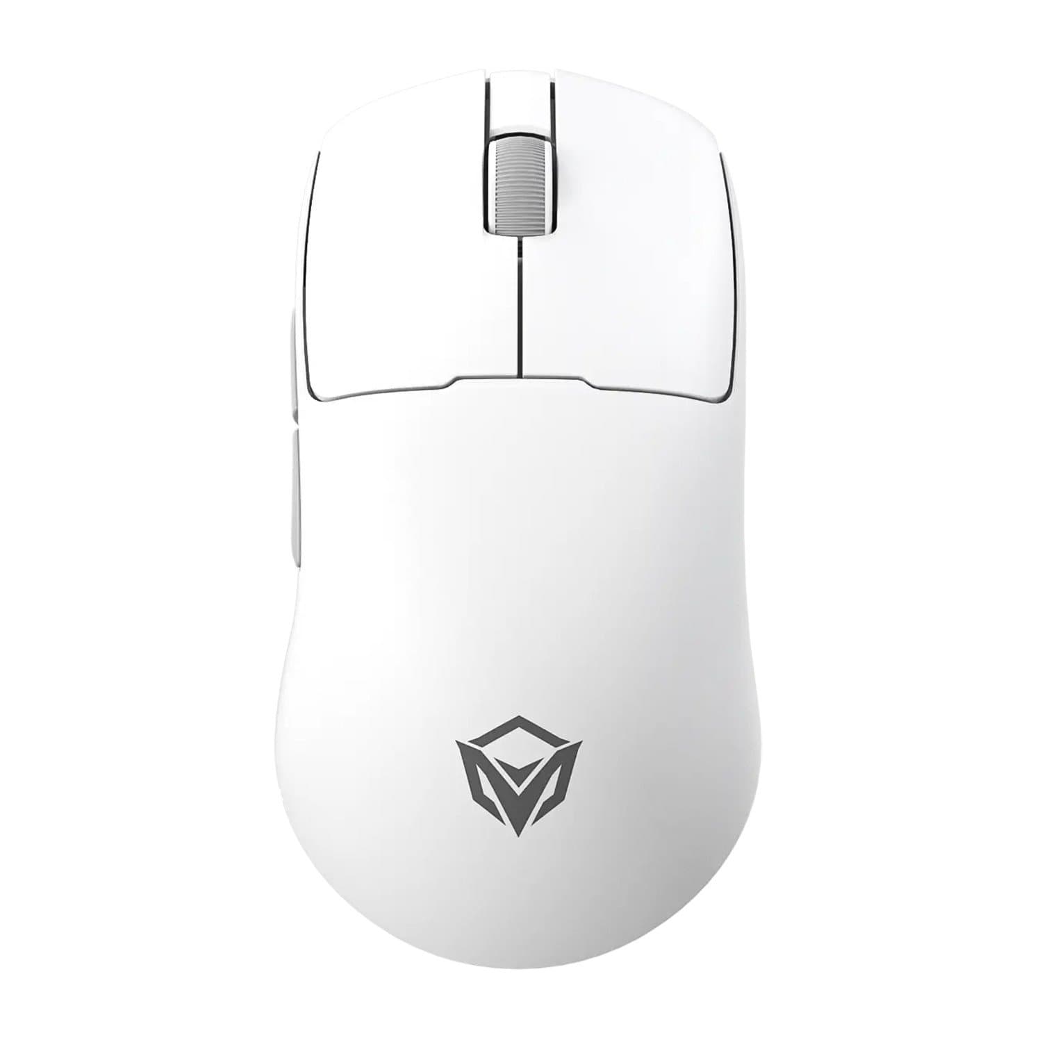 Mouse Meetion GW40 Pro, Wireless, 7200DPI, 26000fps, 230mAh, 6 Button, USB-C, 2.4 GHz/BT, White