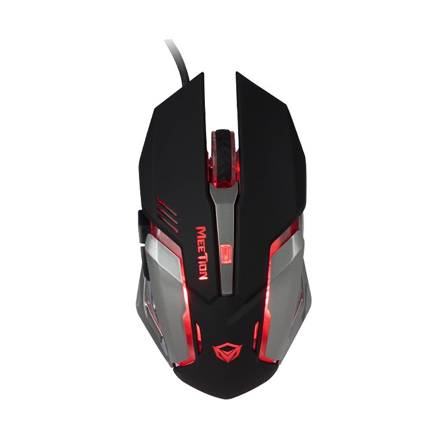 Mouse Meetion M915, optical, 2400DPI,6 Button, cable 1.6m,  Black